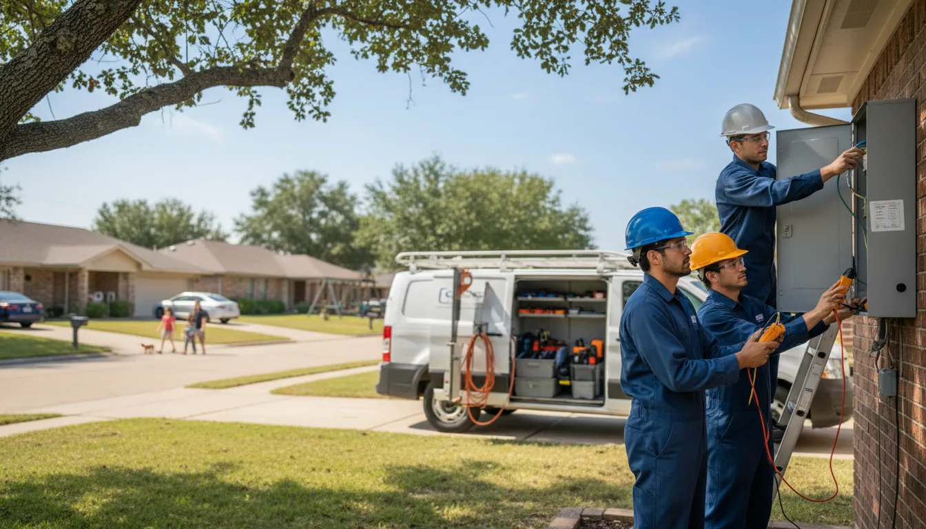 Certified electrician providing emergency electrical services in Holy Cross, IA